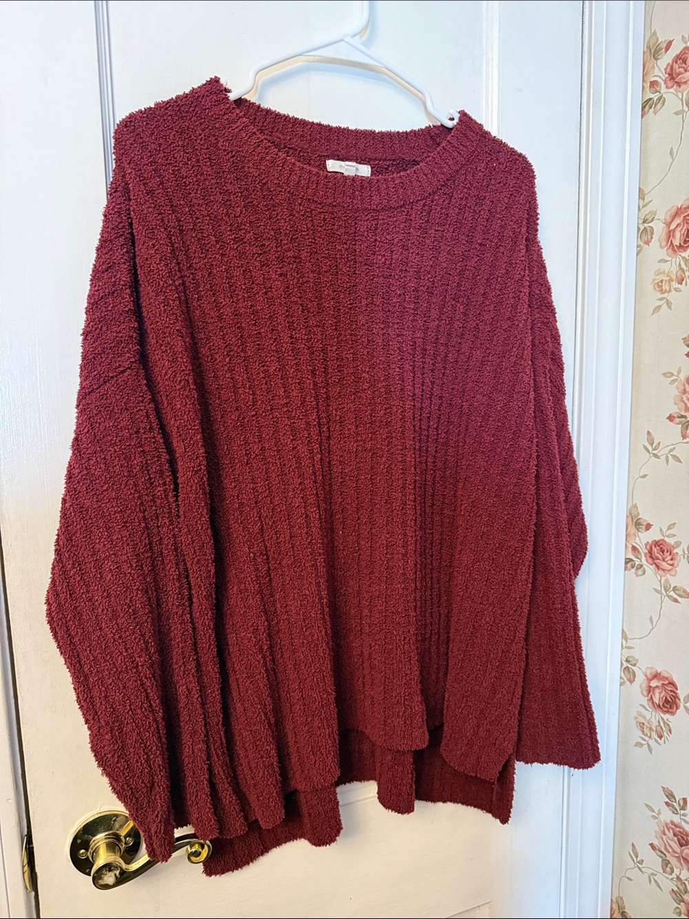 ❤️ Cozy Women's Burgundy Knit Sweater Sz XXL NEW